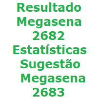 Resultado megasena 2682 sugestão dezenas concurso megasena 2683